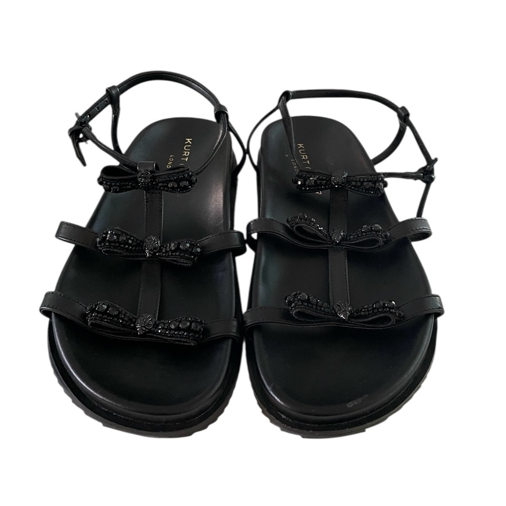 Kurt Geiger London Women's Black Embellished‎ Pierra Drench Sandals Size EU39 - Picture 7 of 8
